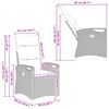 vidaXL Gartenstuhl 2 pcs Grau und Dunkelgrau 56 x 60 x 112 cm