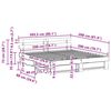 vidaXL Bettrahmen Wachsbraun 200 x 200 cm Massives Kiefernholz
