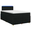 vidaXL Boxspringbett mit Matratze Schwarz 120 x 190 cm Stoff