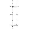vidaXL Teleskop-Garderobe mit Stangen und Regal Aluminium