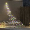 vidaXL LED Weihnachtsbaum mit Erdspießen Mehrfarbig 300 cm Metall