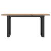 vidaXL Couchtisch O-Gestell 100x50x45,5 cm Massivholz Kiefer Stahl