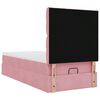 vidaXL Ottoman-Bett mit Matratzen & LEDs Rosa 80x200 cm Samt