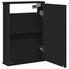 vidaXL Bad-Spiegelschrank Schwarz 42x12x60 cm Holzwerkstoff