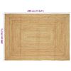 vidaXL Bereichsteppich Beige 200 x 290 cm Jute
