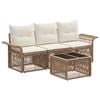 vidaXL Gartensofa-set 4 Stk. Beige Poly-Rattan