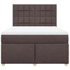 vidaXL Boxspringbett mit Matratze Dunkelbraun 140x190 cm Stoff