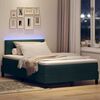 vidaXL LED Boxspringbett mit Matratze Dunkelgr&uuml;n 120 x 190 cm Samt