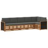 vidaXL Outdoor-Sofagarnitur 5 Stk. Natur und Anthrazit