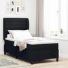vidaXL Boxspringbett mit Matratze Schwarz 80 x 200 cm Stoff