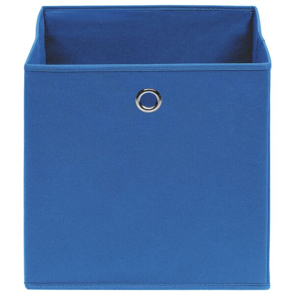 vidaXL Aufbewahrungsboxen 10 Stk. Blau 32x32x32 cm Stoff