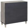 vidaXL Sideboard Grau und Gold 80 x 33 x 75 cm Massivholz Mango