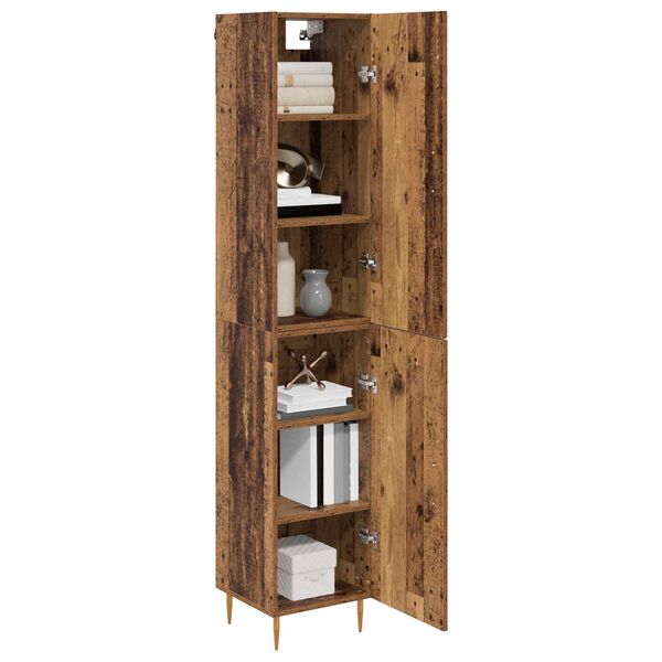 vidaXL Highboard 2 pcs Altholz Holzwerkstoff