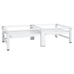 vidaXL Untergestell f&uuml;r Wasch- und Trockenmaschine mit Ausziehablagen