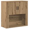vidaXL Wandschrank mit T&uuml;r Artisan-Eiche 80 x 33 x 80 cm Holzwerkstoff