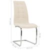 vidaXL Freischwinger 6 Stk. Creme Stoff