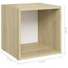 vidaXL 4-tlg. TV-Schrank-Set Wei&szlig; Sonoma-Eiche Holzwerkstoff