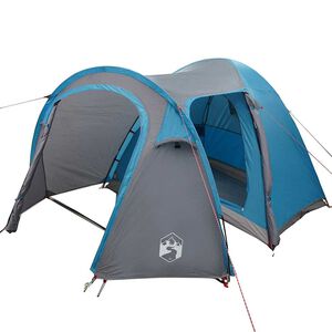vidaXL Kuppelzelt Kuppel mit Dach mit Speicher Blau 384 x 254 x 170 cm