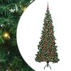 vidaXL Eckiger k&uuml;nstlicher Weihnachtsbaum Gr&uuml;n 180 cm PVC und Metall