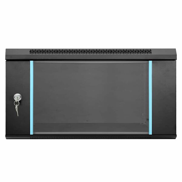 vidaXL Netzwerkschrank mit Speicher Schwarz 60 x 60 x 35 cm Stahl