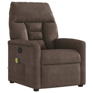 vidaXL Massagesessel Braun Mikrofasergewebe