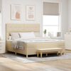 vidaXL Boxspringbett mit Matratze Creme 180 x 200 cm Stoff