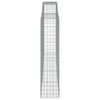vidaXL Gabionen mit Hochbogen 6 Stk. 400x50x200/220cm Verzinktes Eisen