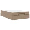 vidaXL Bettgestell mit Matratze Sonstiges 2 Stk. Hellbraun PVC
