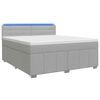 vidaXL Boxspringbett mit Matratze Hellgrau 140 x 200 cm Stoff