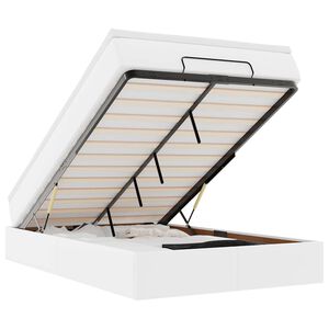 vidaXL Ottoman-Bett mit Matratze Wei&szlig; 120x190 cm Kunstleder