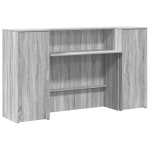 vidaXL Empfangstheke Grau Sonoma 180x50x103,5 cm Holzwerkstoff