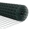 vidaXL Zaun mit Pfosten Gr&uuml;n 1 x 25 m Stahl und PVC
