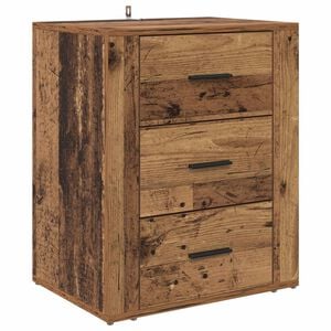 vidaXL Nachttisch mit Schubladen Altholz 35 x 50 x 60 cm Holzwerkstoff