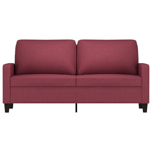 vidaXL 2-Sitzer-Sofa Weinrot 140 cm Stoff