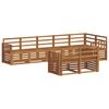 vidaXL Sofagarnituren 8 pcs Natur Massivholz Akazie