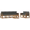vidaXL Outdoor-Sofagarnitur 6 stk. Natur und Anthrazit