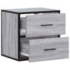 vidaXL Wand-Nachttische 2 Stk. Grau Sonoma 40x31x39,5 cm