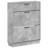 vidaXL Schuhschrank HOORN 78 x 24 x 100 cm Holzwerkstoff Betongrau