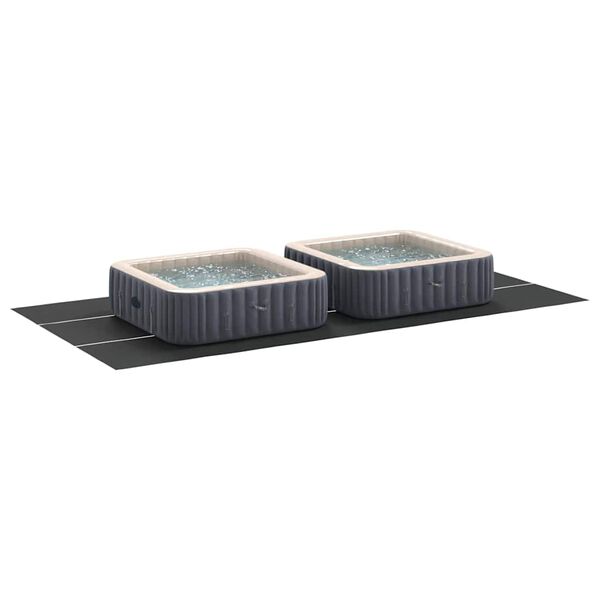 vidaXL Bodenfolie für Pools Schwarz 750 x 372 cm Polyester-Geotextil