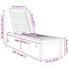 vidaXL Sonnenliege 1-Person Braun 207 x 58 x 35cm Massivholz Akazie