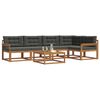 vidaXL Outdoor-Sofagarnitur mit Kissen 6 pcs Natur und Anthrazit