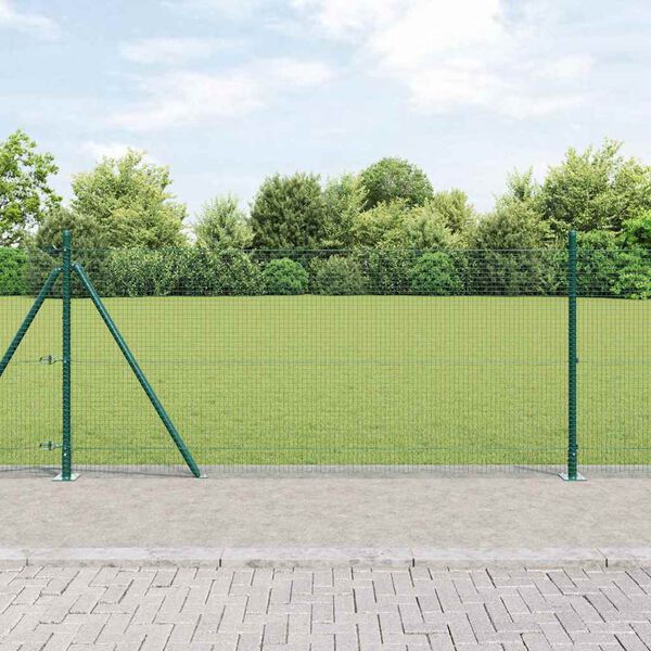 vidaXL Zaunpfosten Gr&uuml;n 100 x 0,8 m (19 x 19 mm Maschenweite)