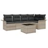 vidaXL Gartensofa-set 6 Stk. Grau Poly-Rattan