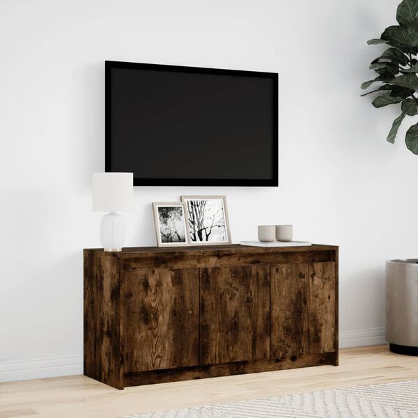 vidaXL TV-Schrank mit LED-Beleuchtung R&auml;uchereiche 100x34x50 cm
