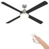 vidaXL Deckenventilator mit Licht und Fernbedienung &Oslash; 130 cm Schwarz