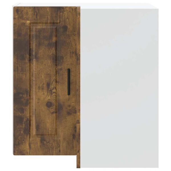 vidaXL Küchen-Eckhängeschrank Porto Räuchereiche Holzwerkstoff