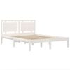 vidaXL Massivholzbett Wei&szlig; 200x200 cm