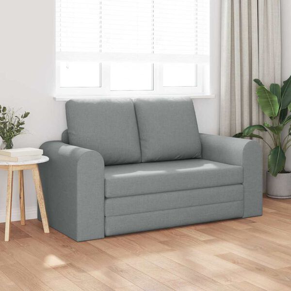 vidaXL Schlafsofa 60cm Hellgrau Stoff