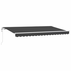 vidaXL Ausziehbare Markise Anthrazit 350 x 200 cm Stoff