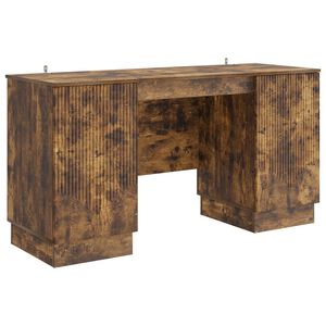 vidaXL Schreibtisch Ger&auml;ucherte Eiche 142,5 x 50 x 75 cm Holzwerkstoff